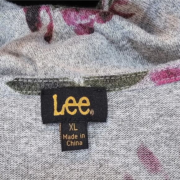 Lee 1/2 Zip Floral Long Sleeve Top XL - Picture 3 of 8